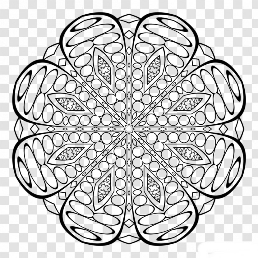 Coloring Book Mandala Child Adult - Leaf Transparent PNG