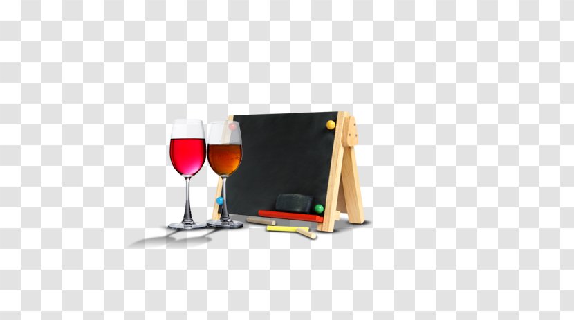 Red Wine Glass Blackboard Transparent PNG