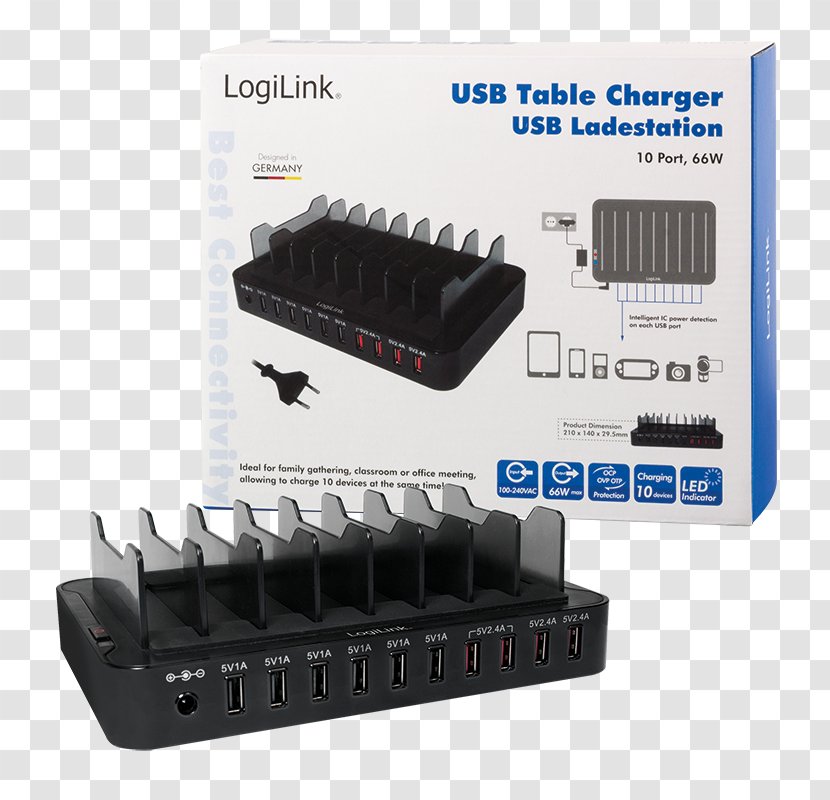 Battery Charger USB Computer Port Ladestation PA0141 - Charging Station Transparent PNG