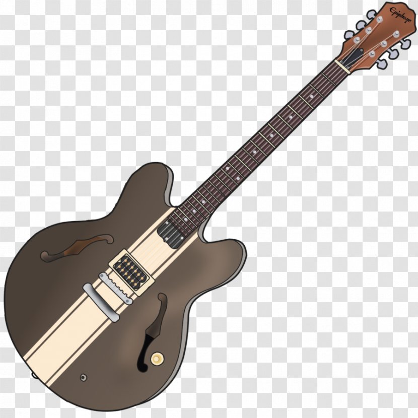 Bass Guitar Electric Acoustic Gibson ES-333 - Flower Transparent PNG