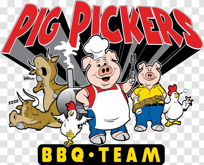 Pig Illustration Barbecue Logo BBQ Smoker - Social Group Transparent PNG