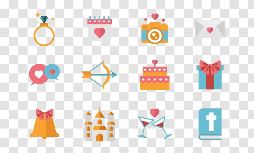 Wedding Invitation Marriage Icon - Ring Cake Camera Transparent PNG