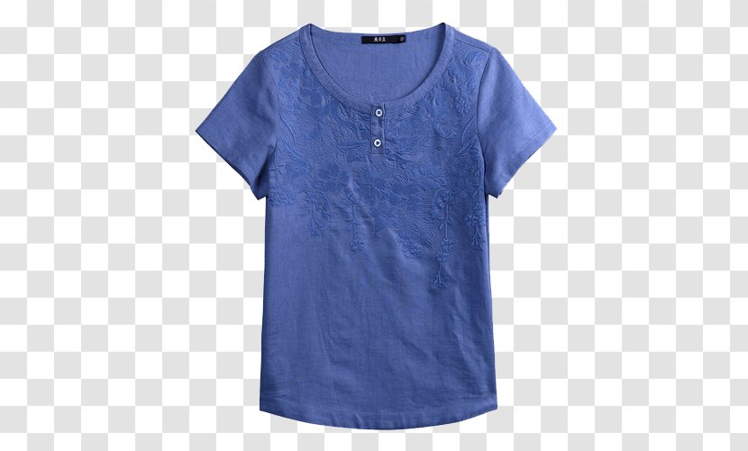 T-shirt Icon - Cobalt Blue - China Style Cotton Dress Transparent PNG