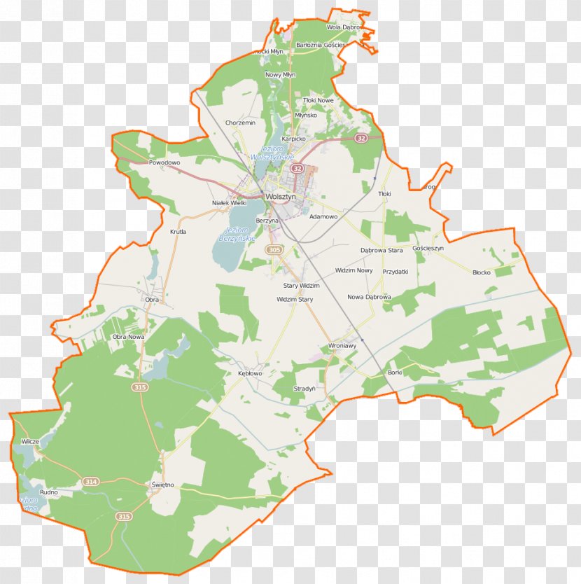 Adamowo, Wolsztyn County Obra, Greater Poland Voivodeship Wroniawy, Karpicko - Gmina - Map Transparent PNG