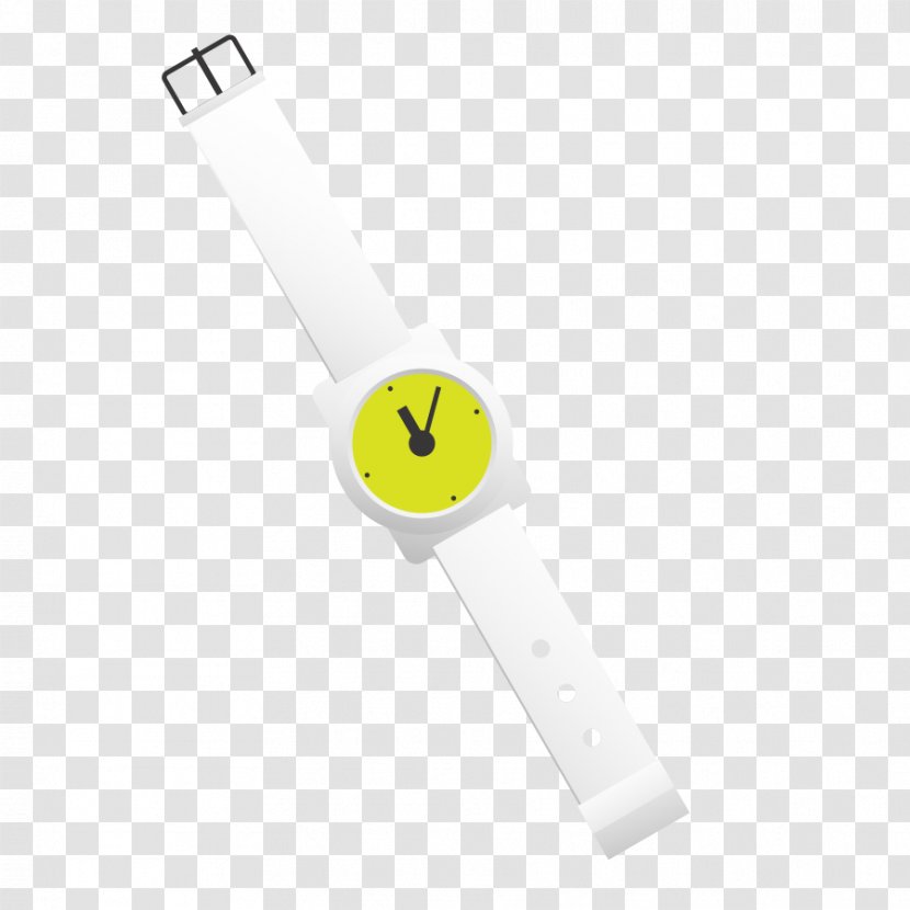 White Material Pattern - Yellow - Watch Transparent PNG