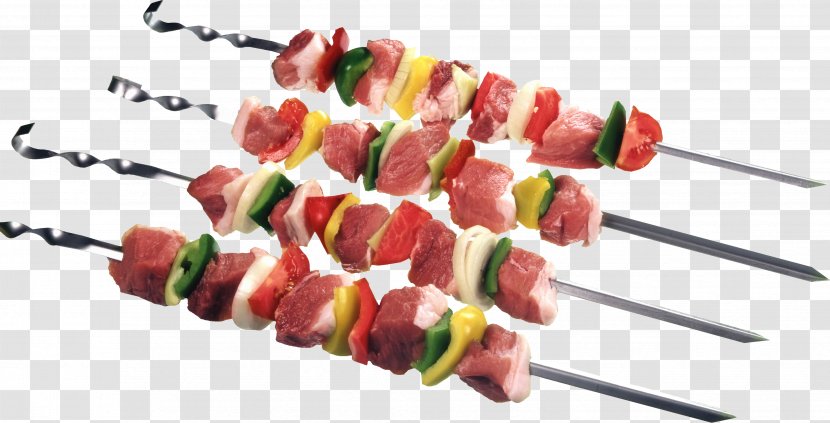 Shish Kebab Barbecue Grill Skewer Meat - Salad - Barbeque Transparent PNG