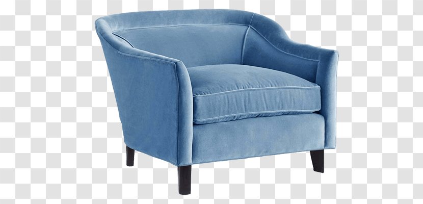 Blue Couch Club Chair Wing - Armrest - Living Room Furniture Transparent PNG