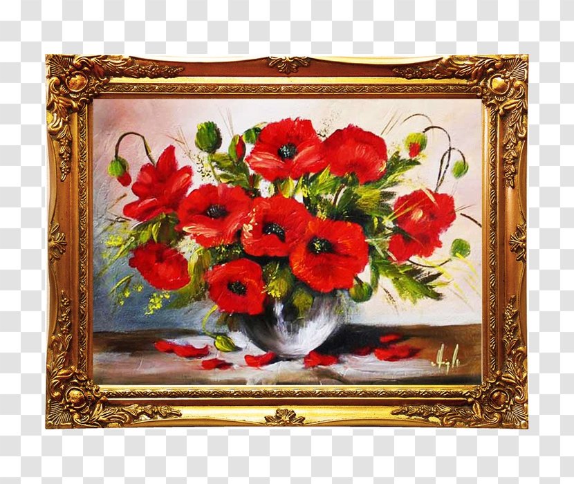 Floral Design Oil Painting Still Life - Rose Family Transparent PNG