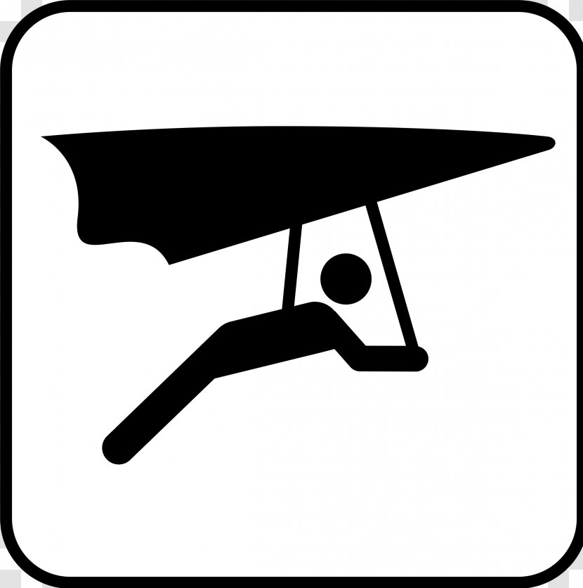 Flight Hang Gliding Recreation Clip Art - Monochrome - Camp Transparent PNG