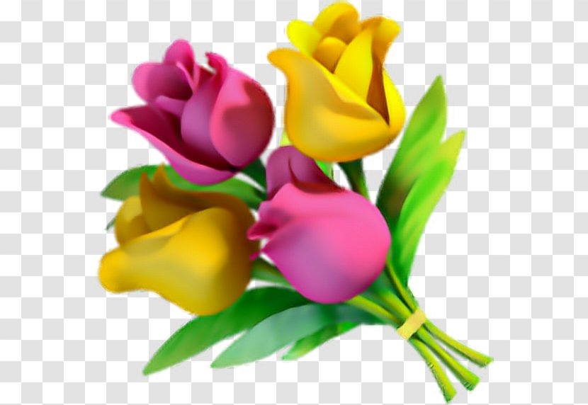 Flower Bouquet Emoji Heart Emoticon - Domain - Gold Glitter Transparent PNG