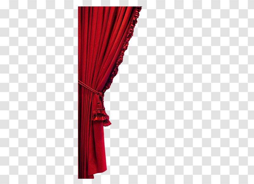 Curtain Red Clip Art - Window Treatment - Curtains Transparent PNG