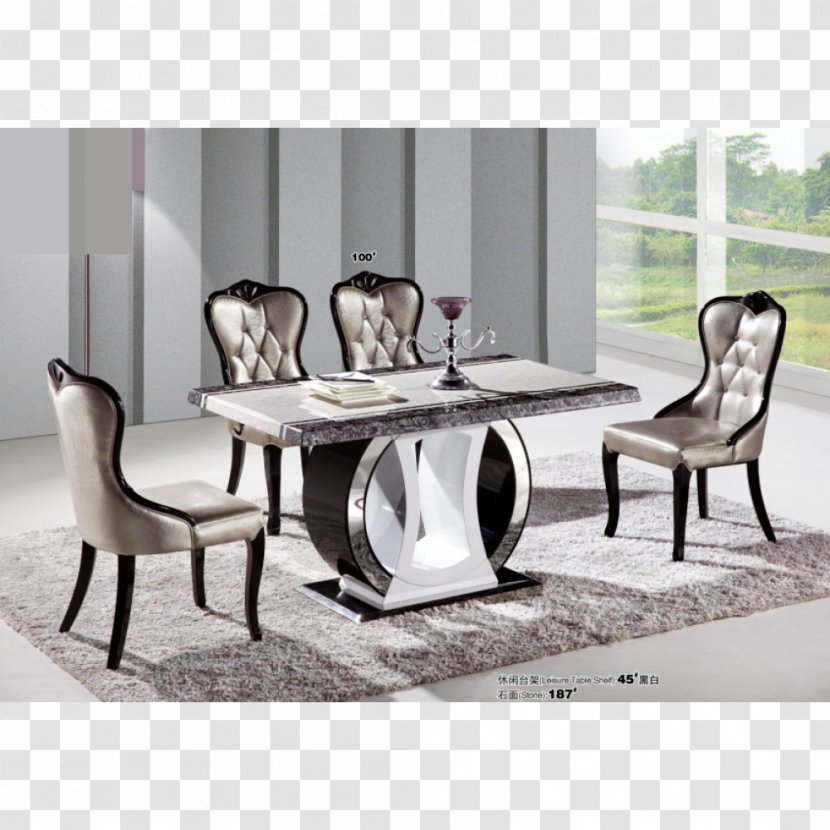 Table Dining Room Matbord Marble Furniture - Modern Transparent PNG