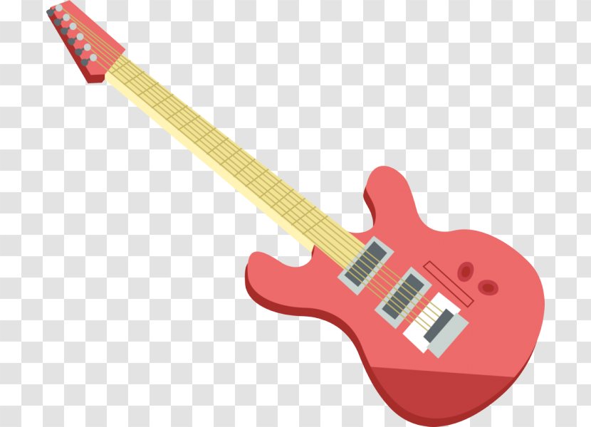 Guitar - Electric - Pink Electronic Musical Instrument Transparent PNG