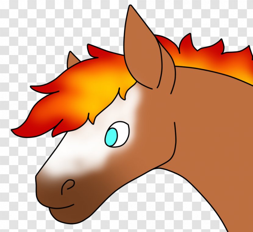 Pony Mustang Mane Snout - Fictional Character - Vibrant Flame Transparent PNG