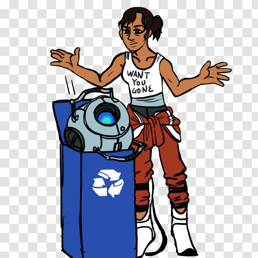 Portal 2 YouTube Chell - Tshirt - Let Go Transparent PNG