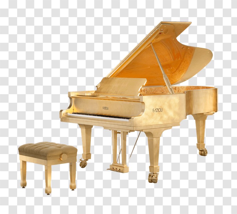 Fazioli Grand Piano Upright Gold - Frame Transparent PNG