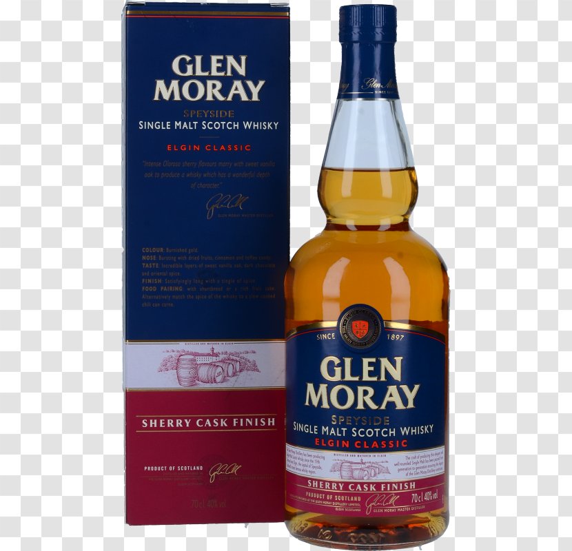 Liqueur Whiskey Scotch Whisky Single Malt Glen Moray Distillery - Sherry - Cask Transparent PNG