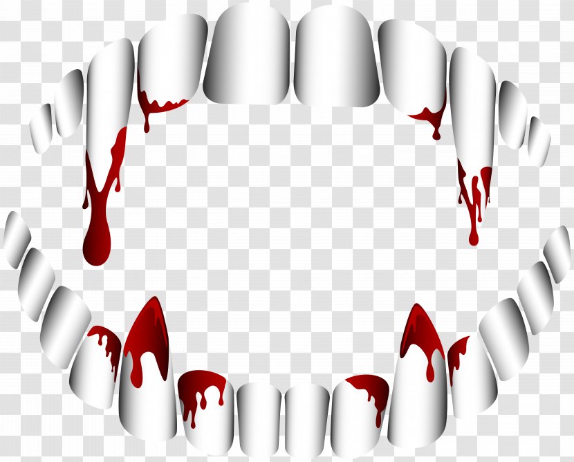 Vampire Fang Tooth Clip Art - Teeth Cliparts Transparent PNG