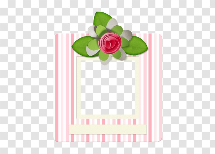 Green Pink Picture Frame - Rose Order - Flowers Decorated With Transparent PNG