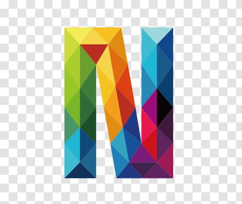 Letter N Royal Rivalry - Triangle - Colorful Letters Transparent PNG