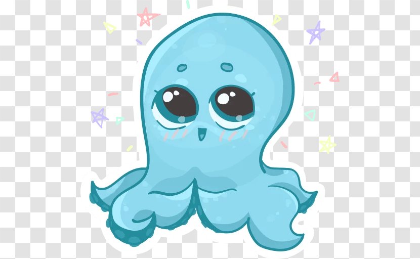 Octopus Sticker Telegram Emoji Cat - Cartoon Transparent PNG