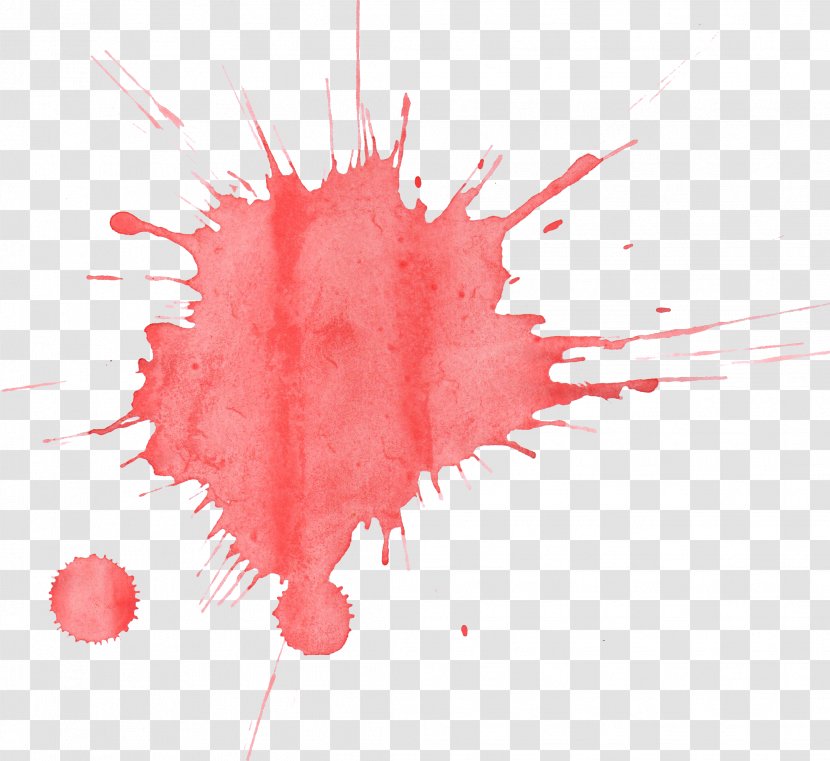 Red Watercolor Painting - Grunge - Water Color Transparent PNG