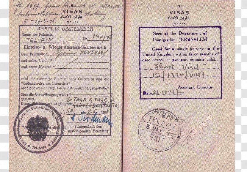 United States Passport Document Second World War - Paper Product Transparent PNG
