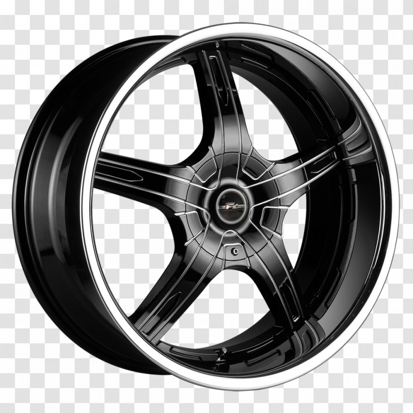 Rim Alloy Wheel Tire Fawkner Wheels & Tyres - Black And White Transparent PNG