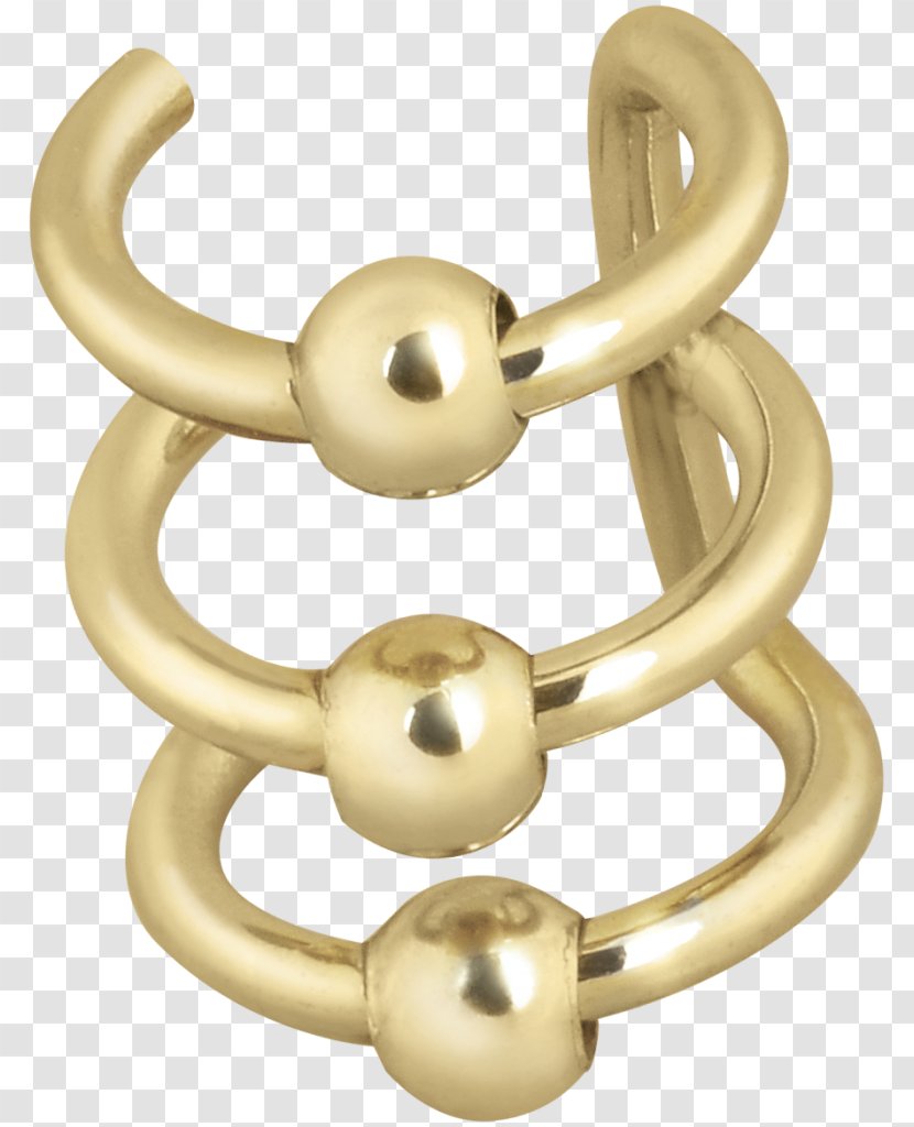 Body Piercing Jewellery Earring Silver - Gold - Ear Cuffs Transparent PNG