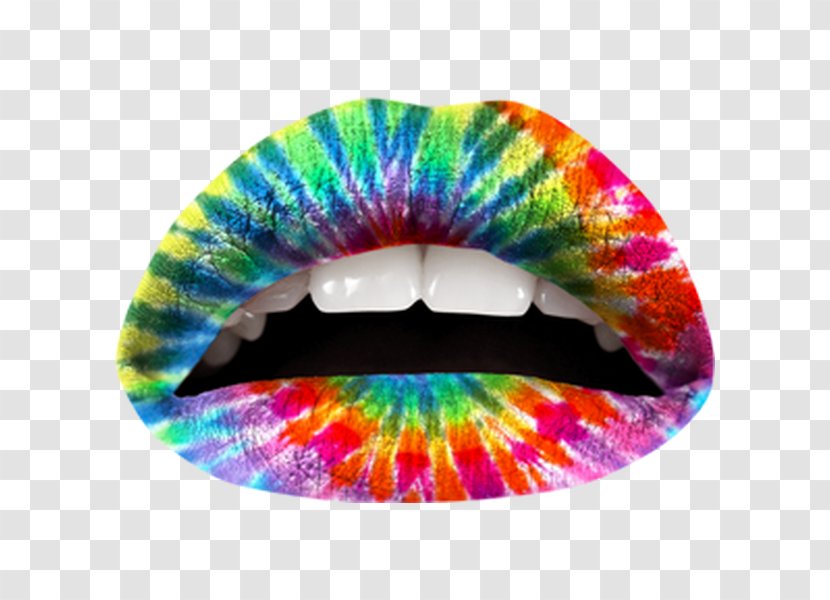 Tie-dye T-shirt Violent Lips Food Coloring - Lip Transparent PNG