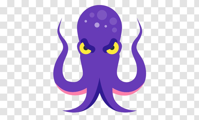 Octopus Icon Design Clip Art - Invertebrate - Violet Transparent PNG