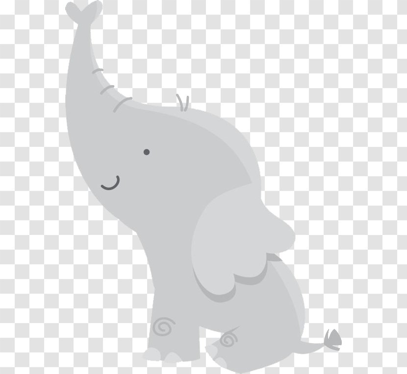 Elephant Clip Art - Monochrome Photography - Cartoon Baby Transparent PNG