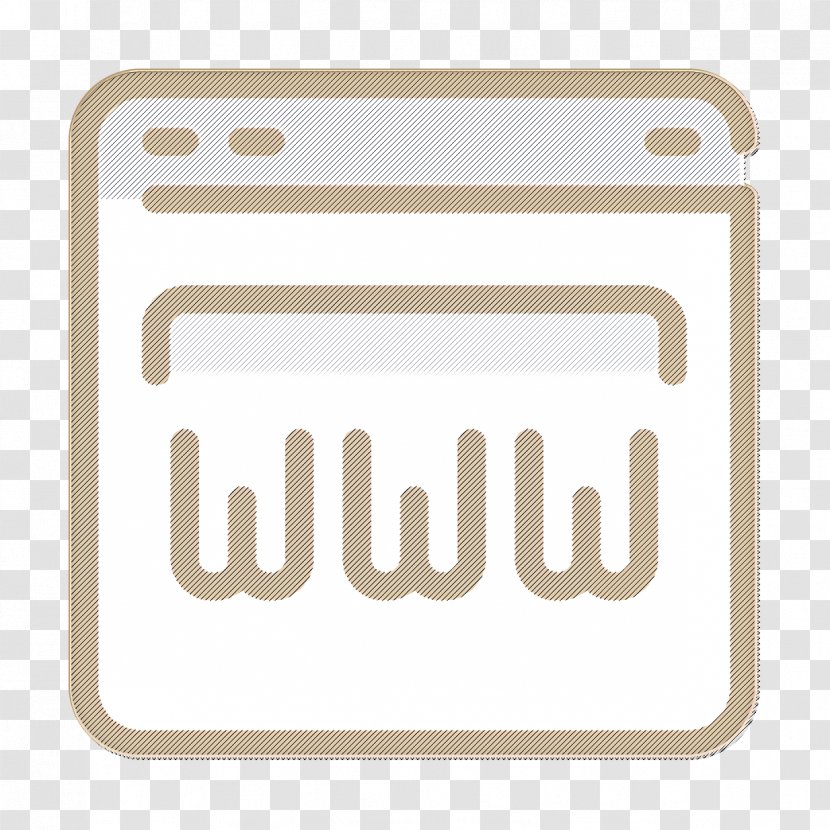 Browser Icon - Beige - Rectangle Transparent PNG