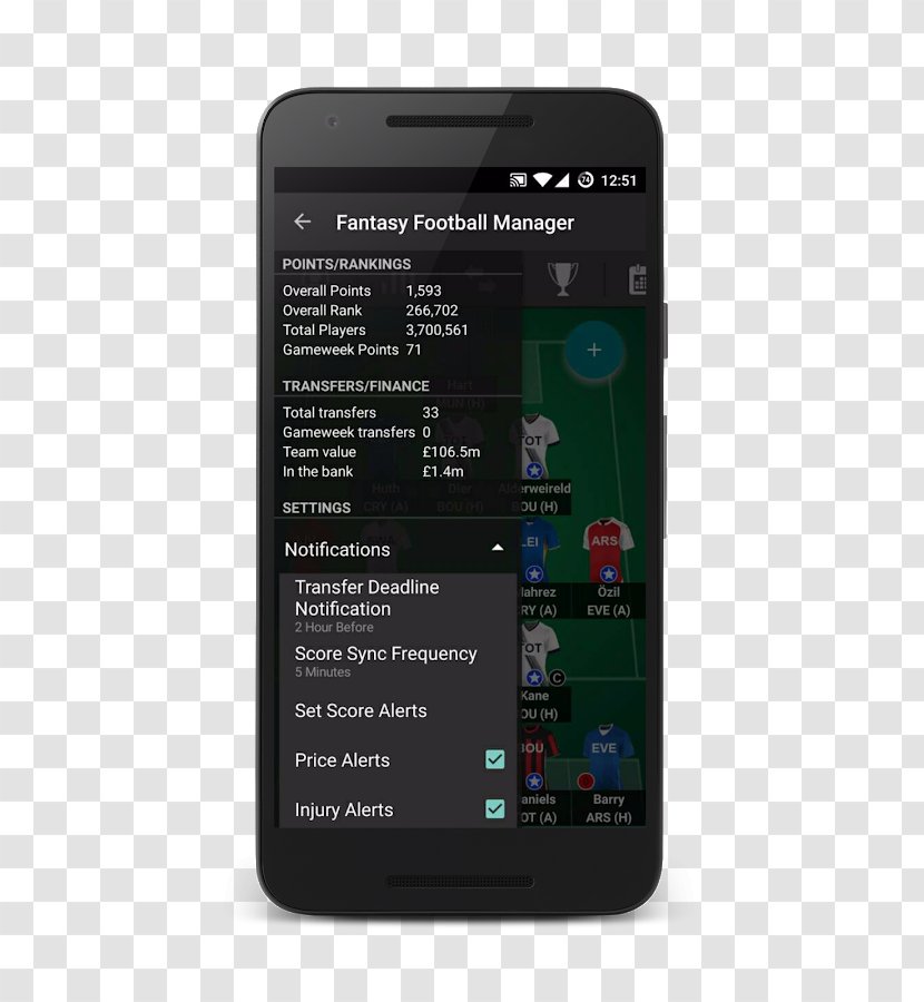 Smartphone Feature Phone Football Manager Pro Android Transparent PNG
