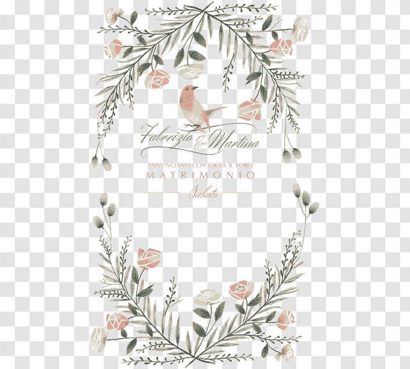 Wedding Invitation Marriage Illustration - Branch - Cover Bird Invitations Transparent PNG