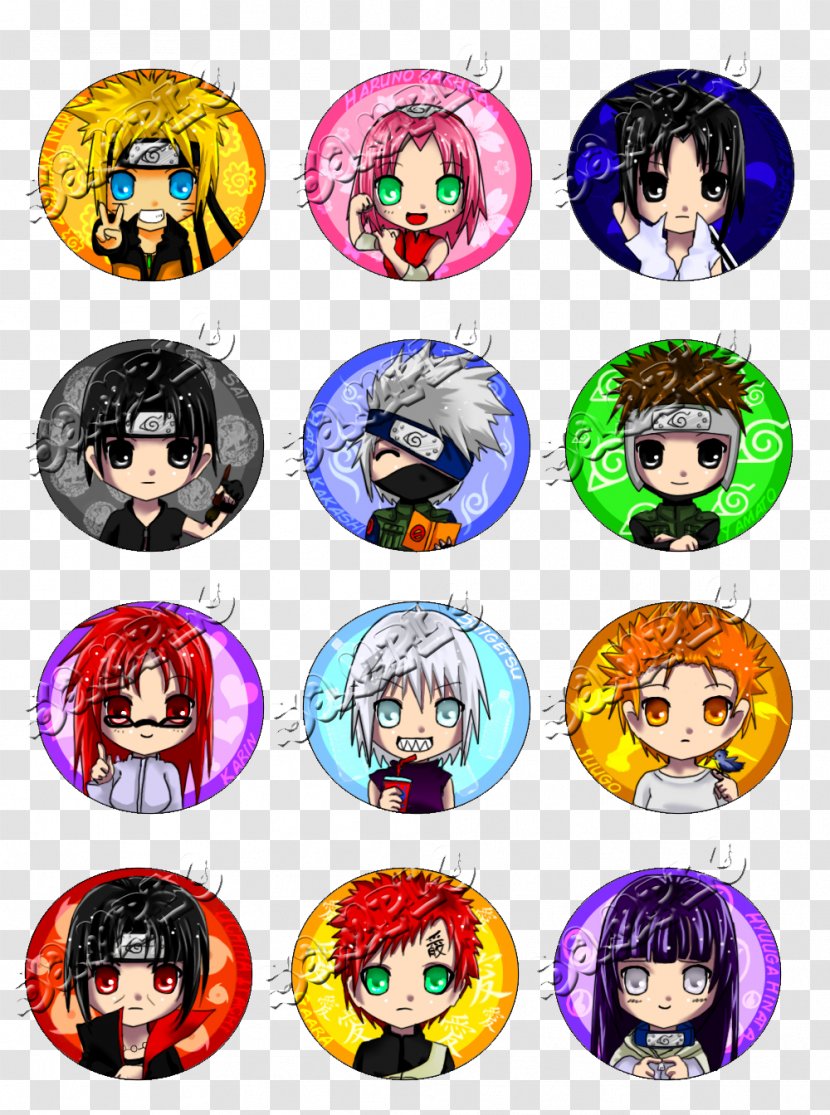 Pin Badges Button Collage Barnes & Noble - Animated Cartoon - Naruto Transparent PNG