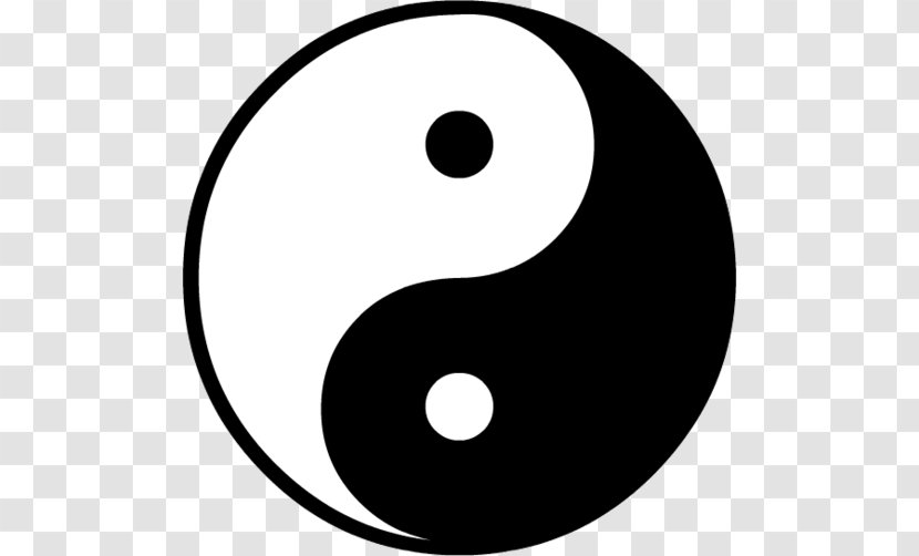 Yin And Yang Taijitu Symbol Clip Art - Black White Transparent PNG