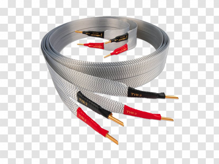 Speaker Wire Loudspeaker Electrical Cable Nordost Corporation Bi-wiring - Audio Signal - Stereo Ribbon Transparent PNG
