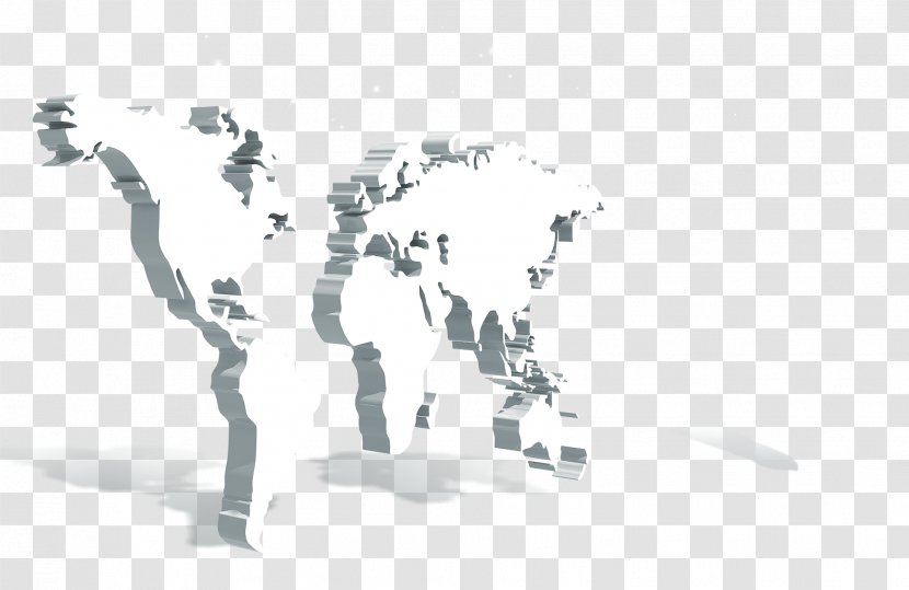 3D Computer Graphics World Map - Three-dimensional Transparent PNG