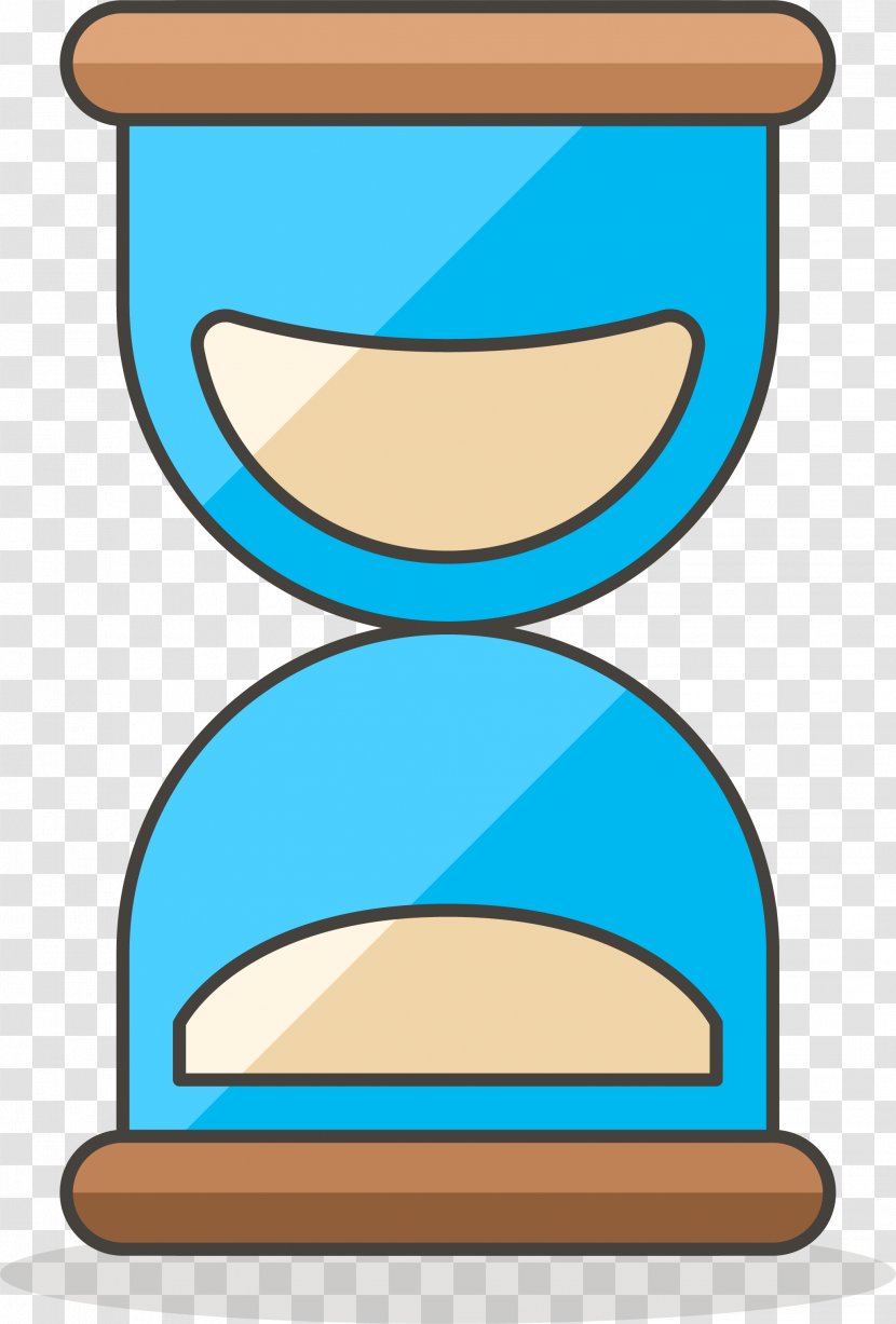 Hourglass Clock Icon - Time - Simple Blue Transparent PNG