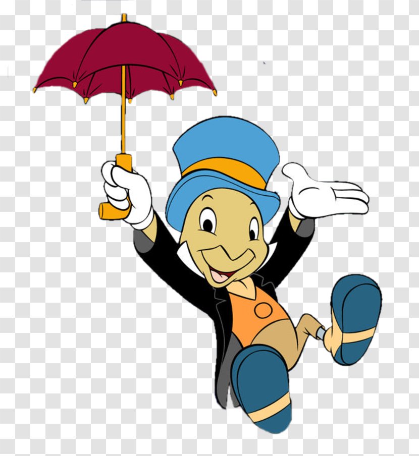 Jiminy Cricket The Adventures Of Pinocchio Talking Crickett Walt Disney Company Clip Art - Yellow Transparent PNG
