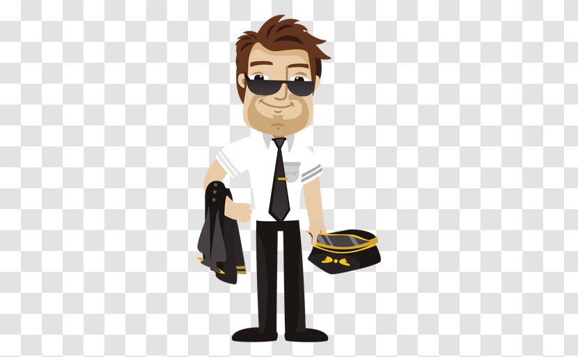 Airplane 0506147919 Cartoon - Profession - Pilot Transparent PNG