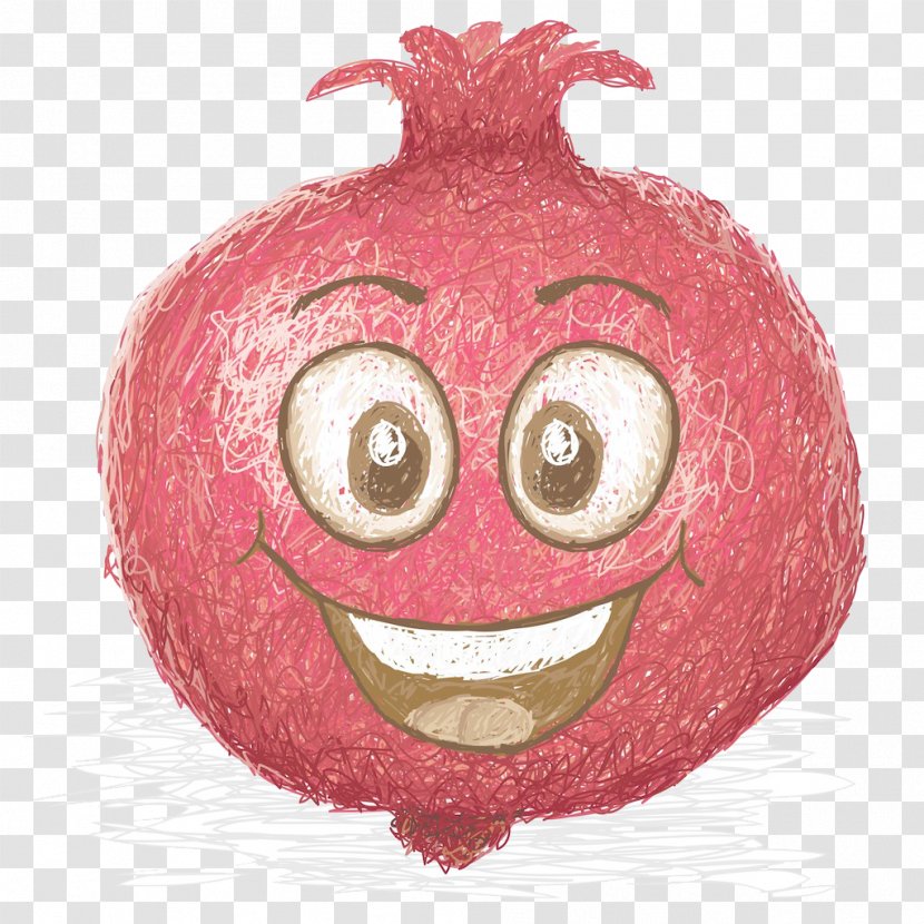 Fruit Coconut Apple Illustration - Red - Pomegranate Transparent PNG