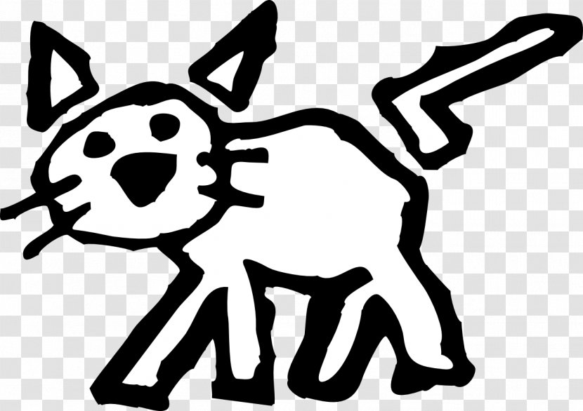 Felix The Cat Kitten Cartoon Clip Art - White - Black Transparent PNG