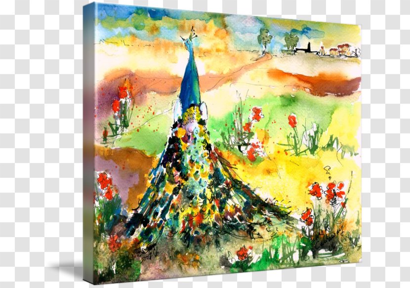 Painting Gallery Wrap Acrylic Paint France - Resin - Poppy Field Transparent PNG