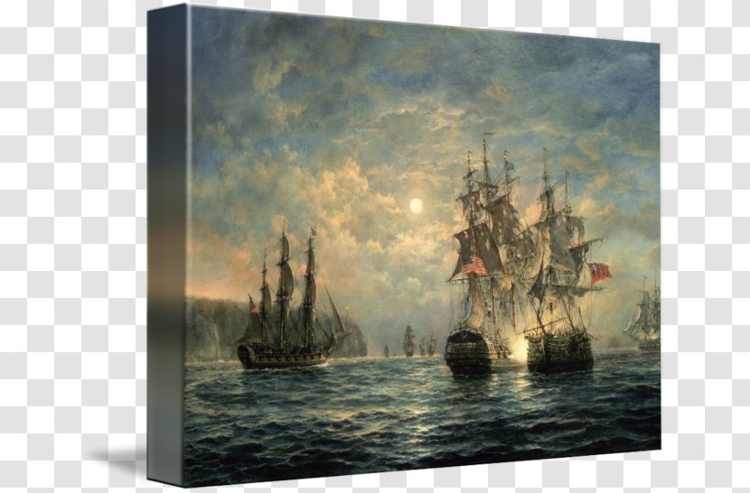 Art Sailing Ship Canvas Print - Calm Transparent PNG
