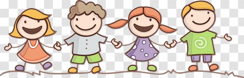 Cartoon Sharing Child Playing With Kids Happy - Smile Pleased Transparent PNG