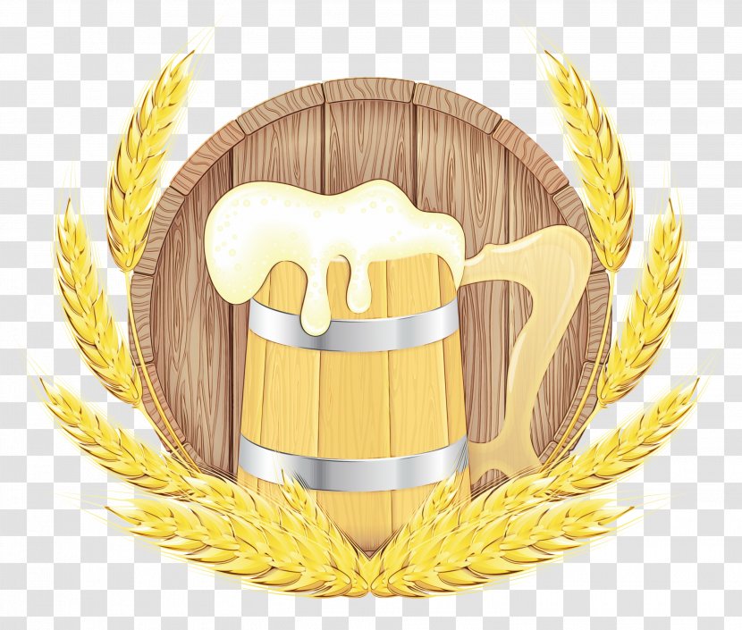 Beer Cartoon - Watercolor - Symbol Crest Transparent PNG