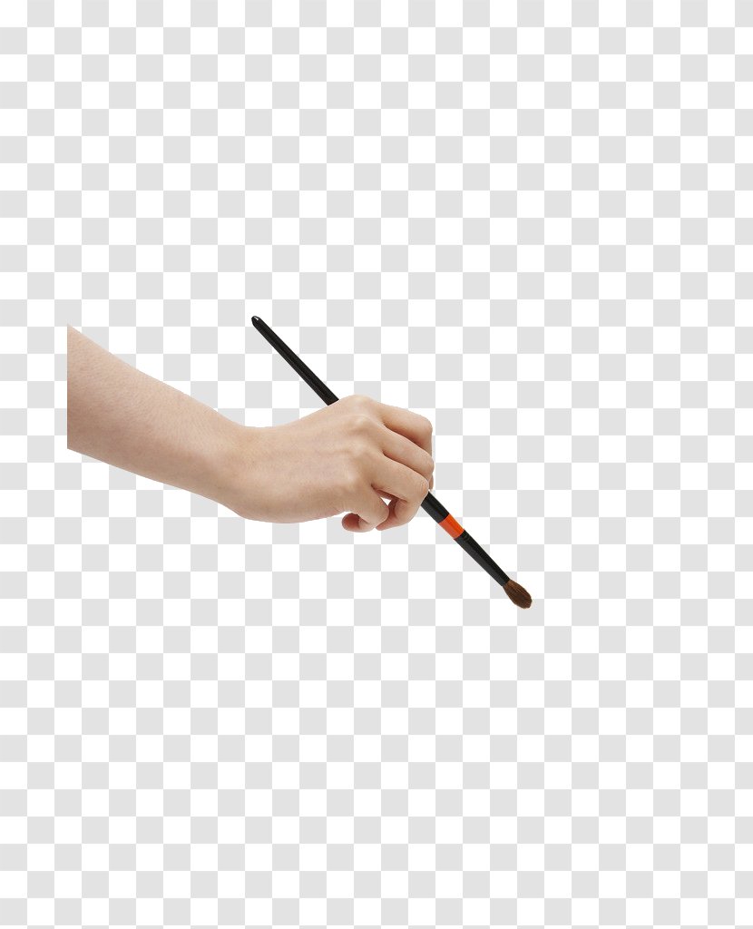 Ink Brush Pen - Finger - Holding Transparent PNG