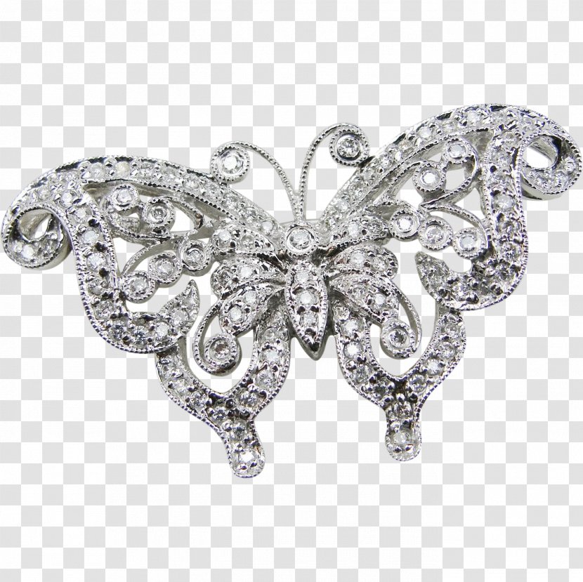 Butterfly Brooch Jewellery Pin Vintage Clothing - Estate Jewelry Transparent PNG